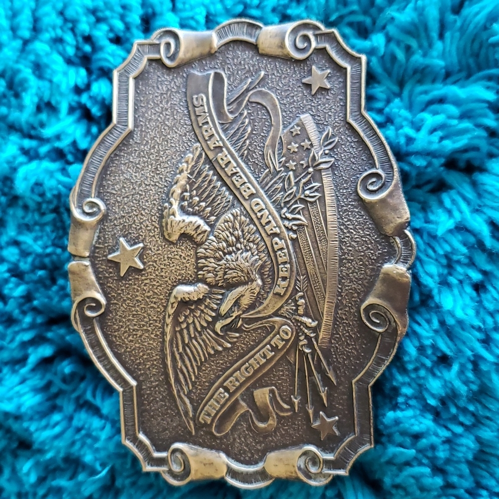 Second Amendment brass buckle